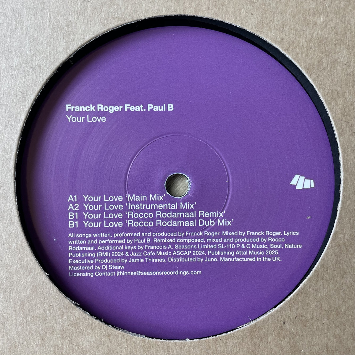 Franck Roger ft. Paul B - Your Love (ft. Rocco Rodamaa Mixes)