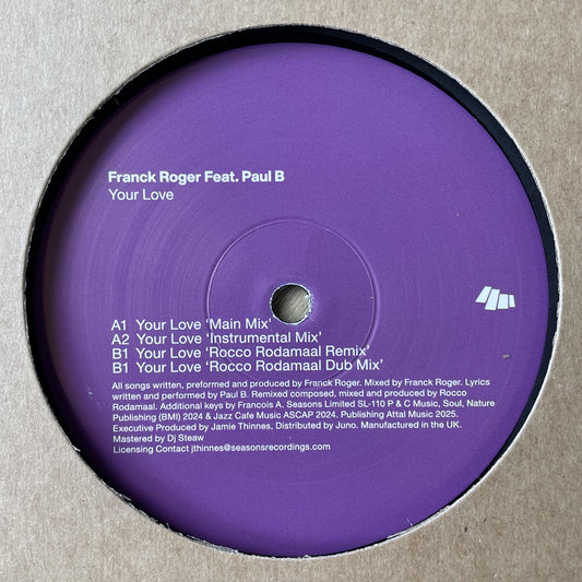Franck Roger ft. Paul B - Your Love (ft. Rocco Rodamaa Mixes)