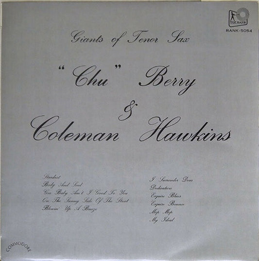 "Chu" Berry & Coleman Hawkins - Giants Of Tenor Sax (Jazz)
