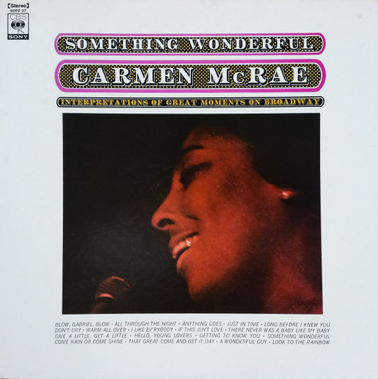 Carmen McRae - Something Wonderful